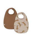 2 Pack Dinner Bib | Tiger/Toasted Coconut