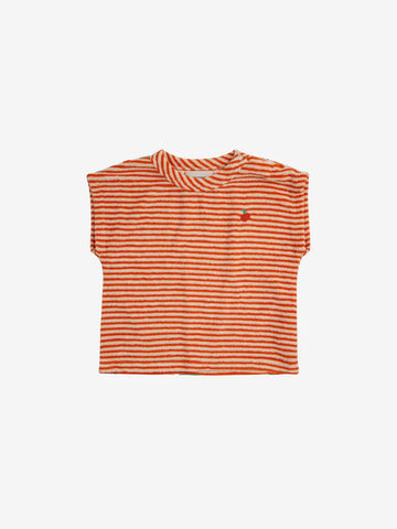 Orange Stripe Terry T-shirt