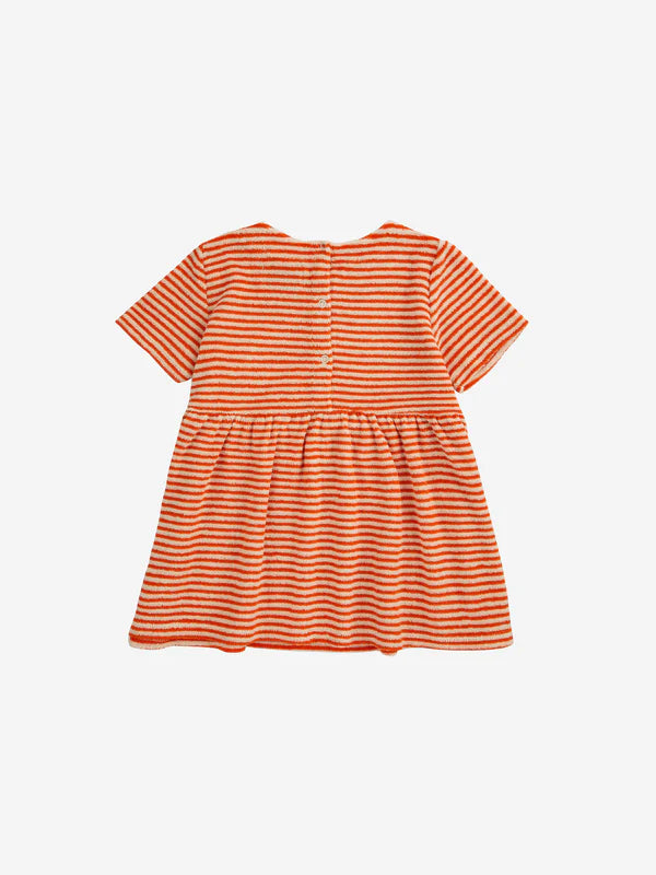 Orange Stipes terry dress