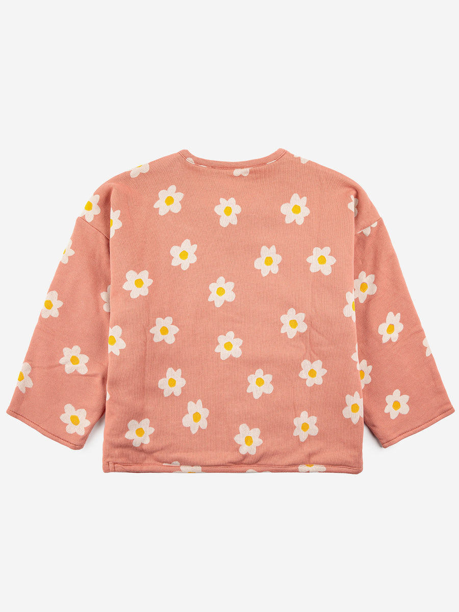 Baby Little Flower Buttoned Sweatshirt