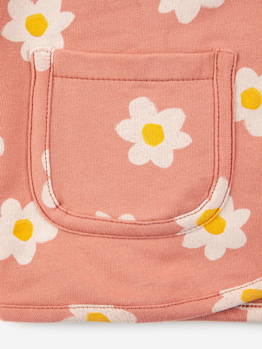 Baby Little Flower Buttoned Sweatshirt