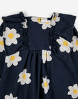 Baby Big Flower all over Ruffle Woven Dress