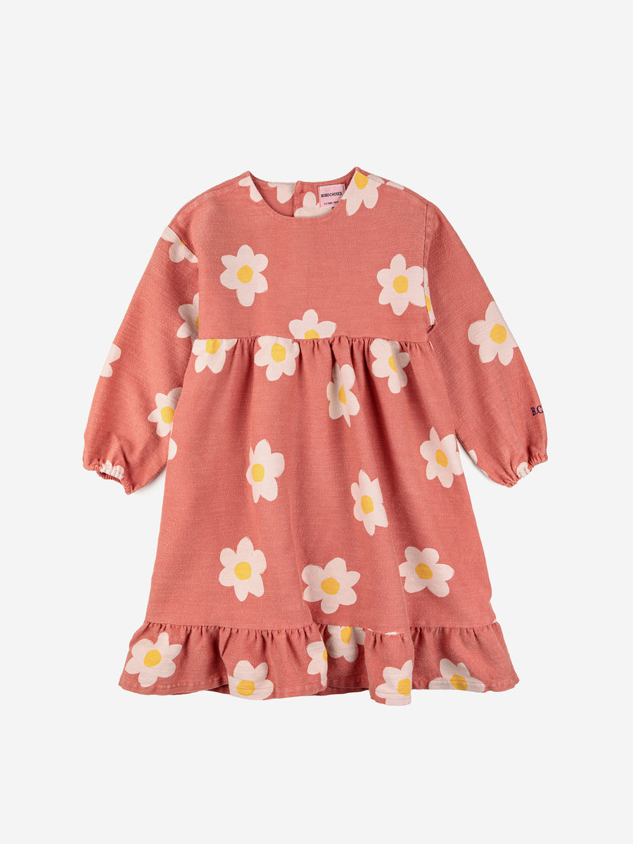 Big Flower All Over Woven Dress