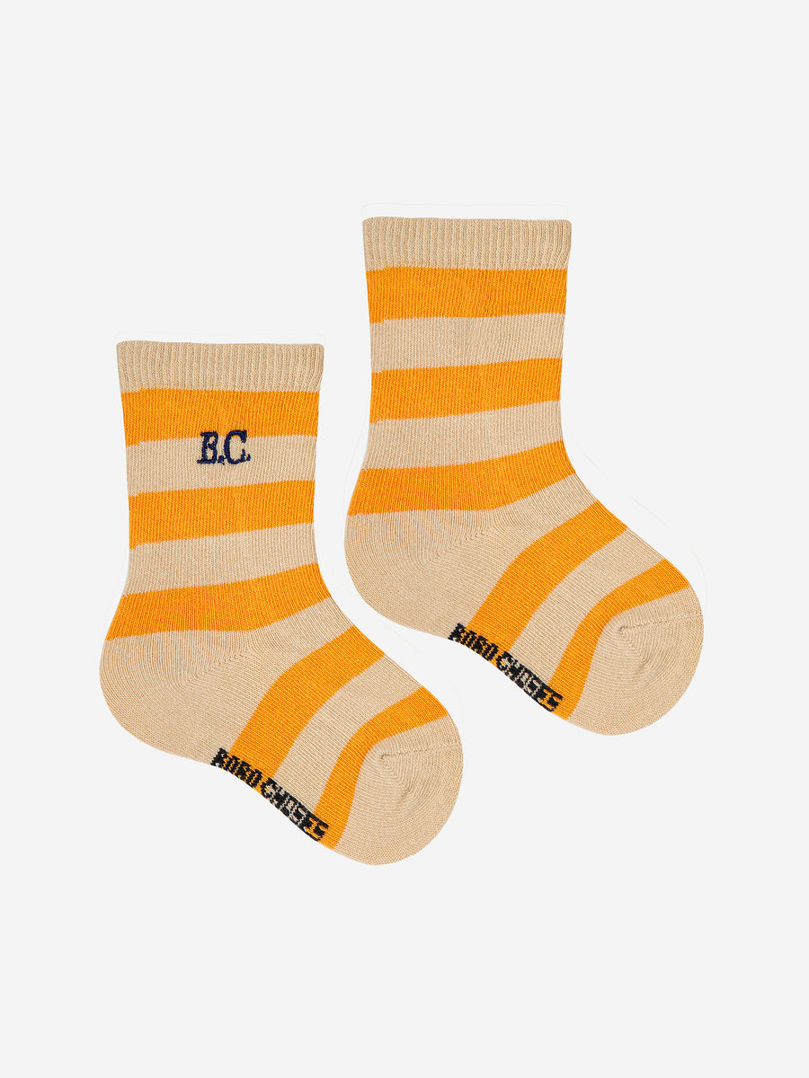 Baby Yellow Stripes Long Socks