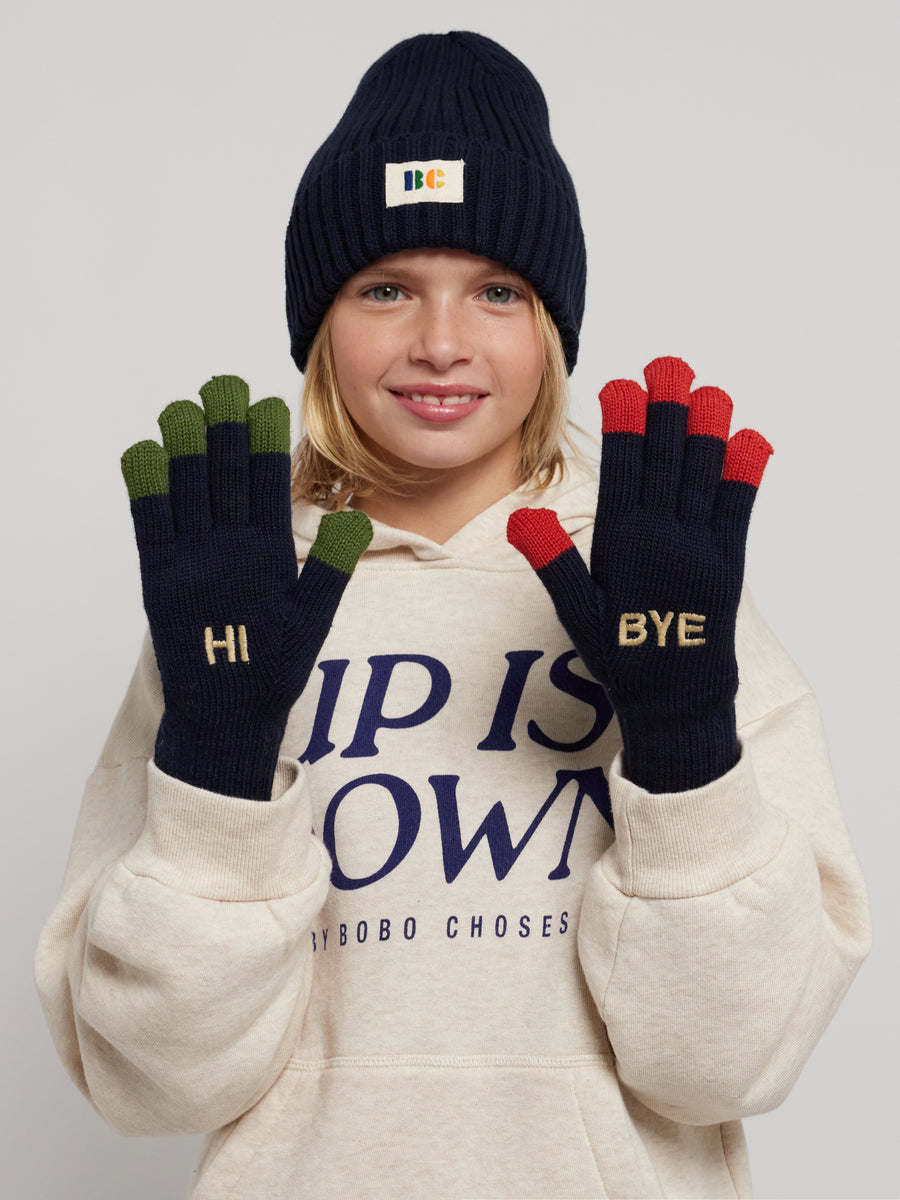 BC Colored Fingers Knitted Gloves