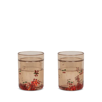 2 pack glitter cups - cherry