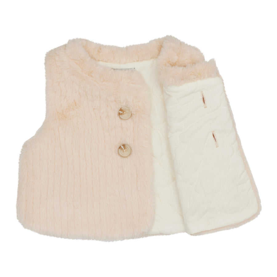 Tinge Gilet | Soft Sand Teddy