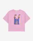 Faraway Castle Short Sleeve T-Shirt | Pink