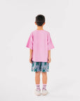 Faraway Castle Short Sleeve T-Shirt | Pink