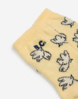 BC Baby Short Socks | Freedom Bird All Over | Light Yellow