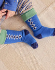 BC Baby Long Socks | Bobo Diamonds | Blue