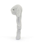 Bashful Bunny Ring Rattle | Silver