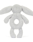 Bashful Bunny Ring Rattle | Silver