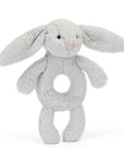 Bashful Bunny Ring Rattle | Silver