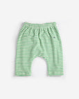 Green Stripes Terry Cloth Harem Pants