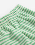 Green Stripes Terry Cloth Harem Pants
