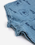 Pickles The Dog All Over Denim Baby Playsuit