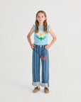 Pixel Daisy Ruffled Top