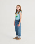 Pixel Daisy Ruffled Top