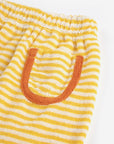 Yellow Stripes Terry Cloth Harem Pant