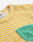 Yellow Stripes Terry Cloth T-Shirt