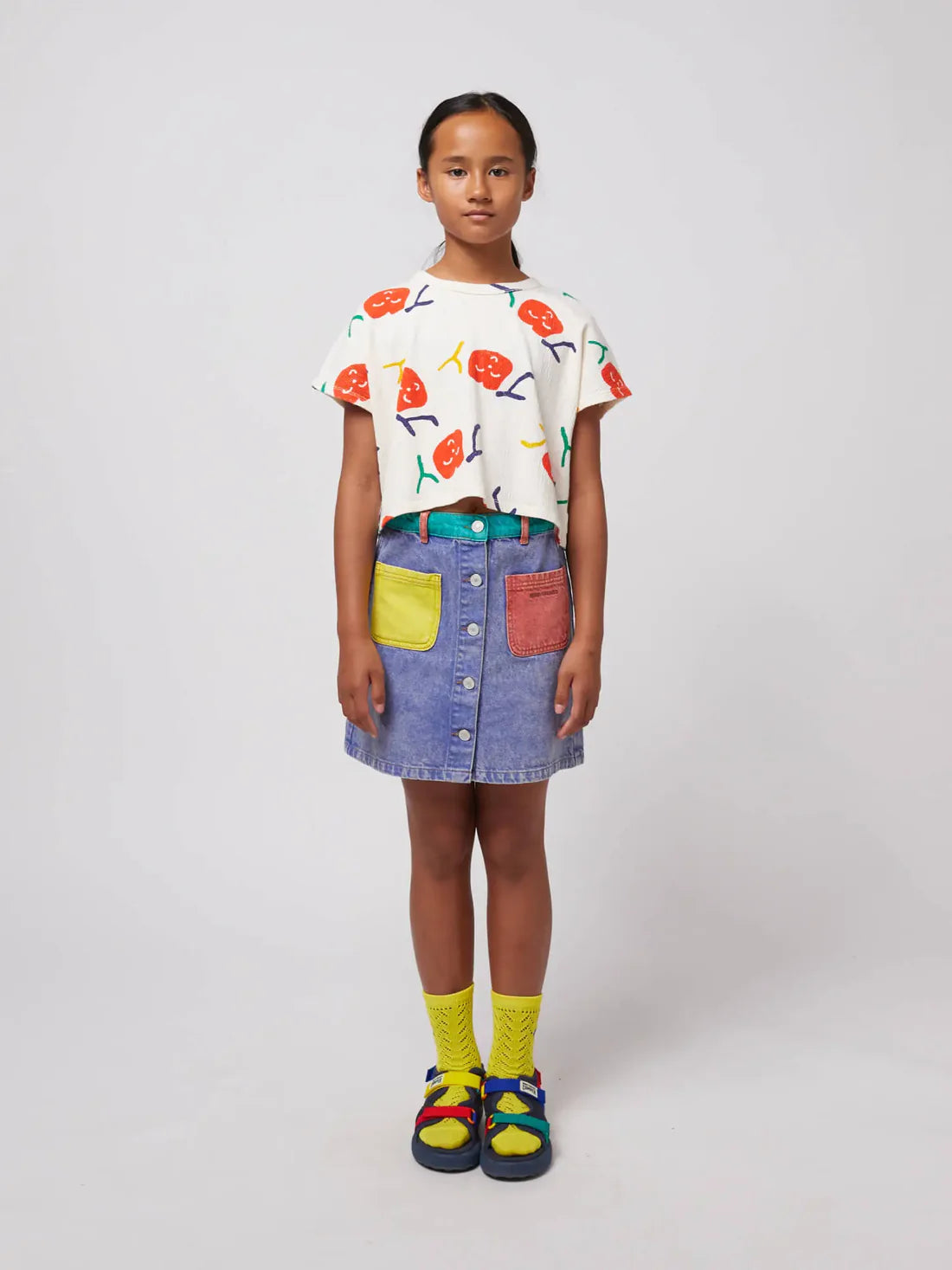 Bobo Choses Smiling All Over Cropped T-Shirt 
