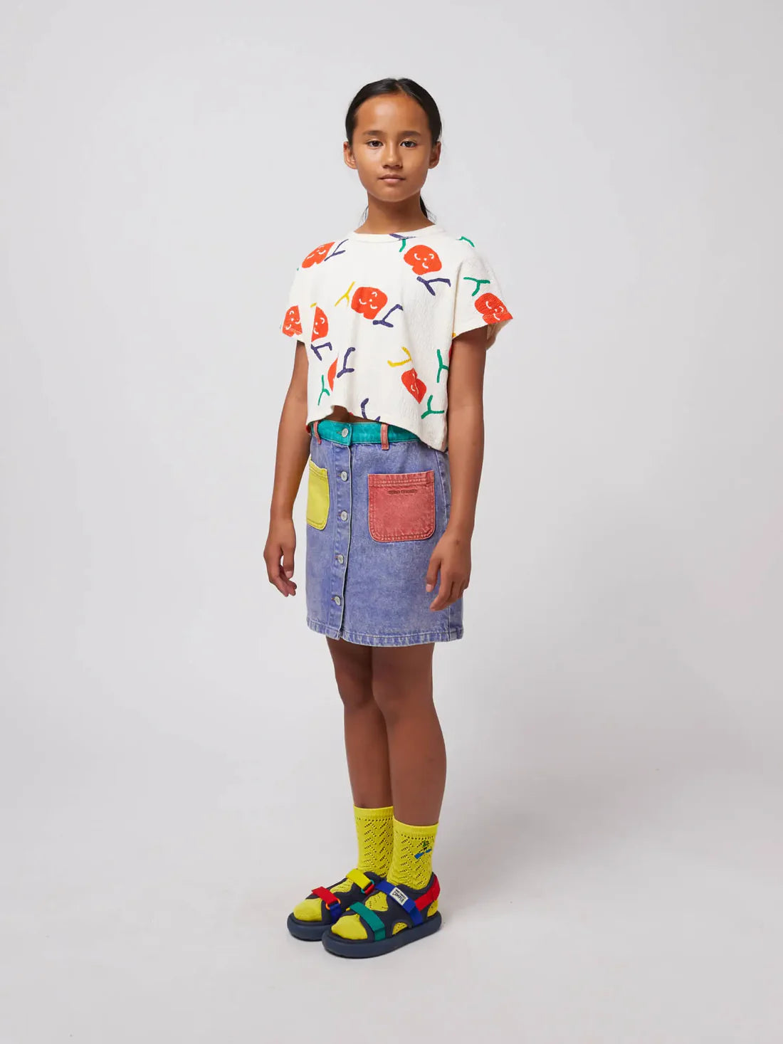 Bobo Choses Smiling All Over Cropped T-Shirt 