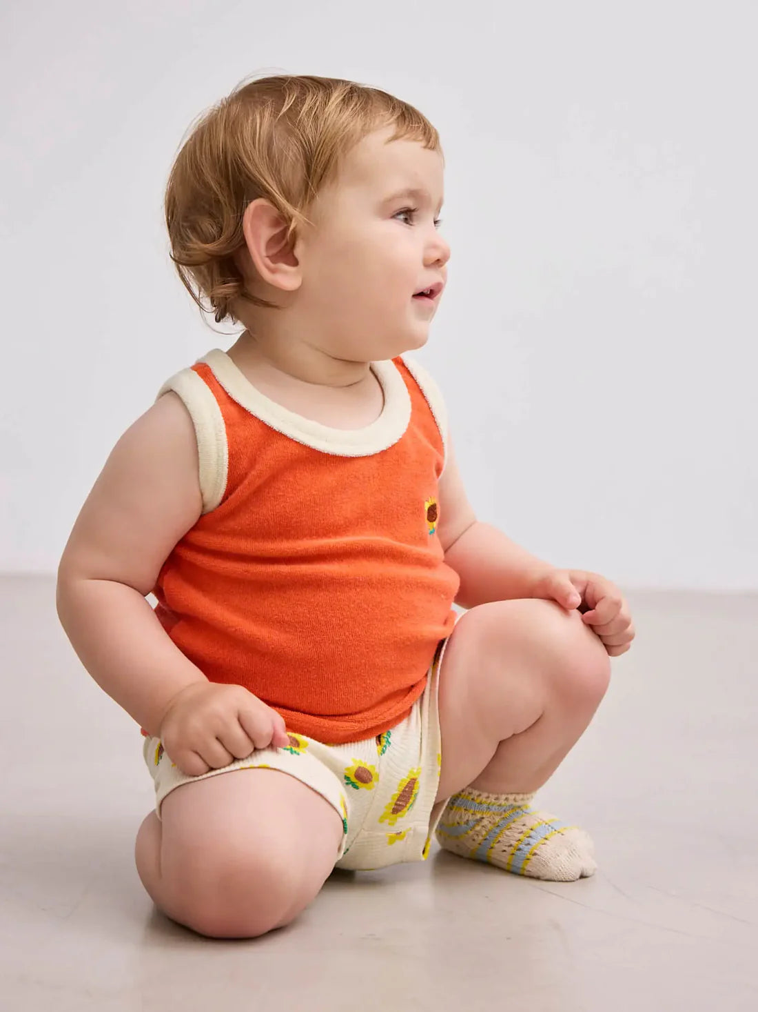 Bobo Choses Sunflower All Over Baby Short Leggings 