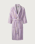 OEKO-TEX® Adult / Teen Bathrobe | Lilac & Neon Yellow Stripe