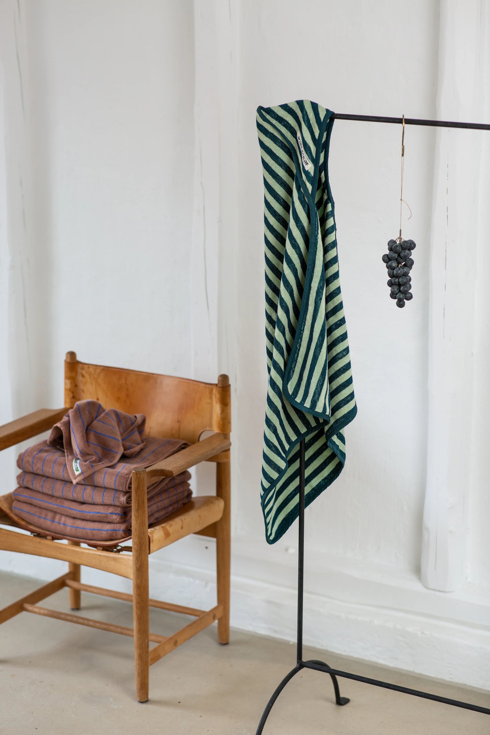 OEKO-TEX® Bath Sheet | Sea Foam &amp; Deep Teal