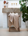 OEKO-TEX® Bath Towel | Creme & Ink Stripe
