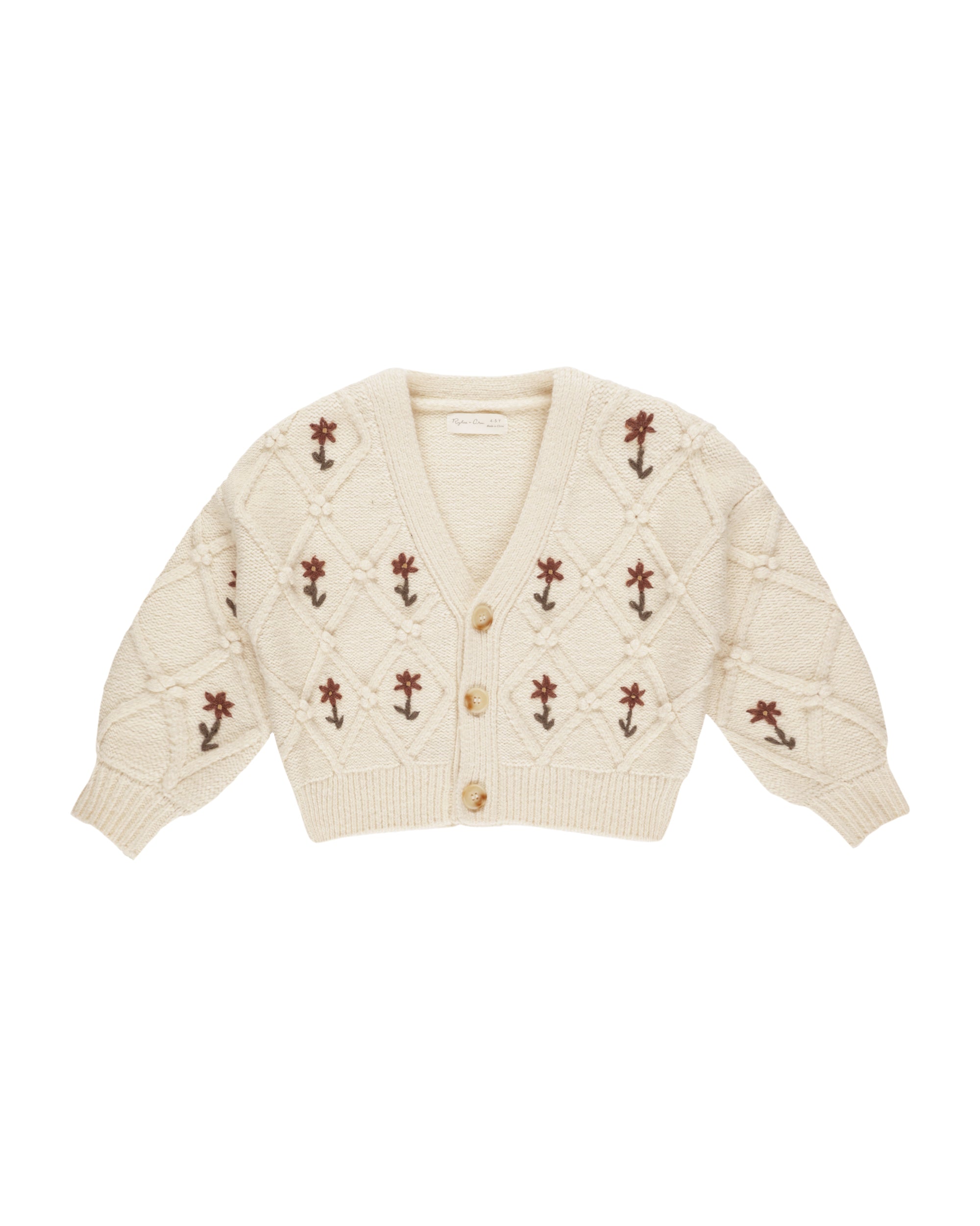 Boxy Cardigan | Winter Floral Embroidery