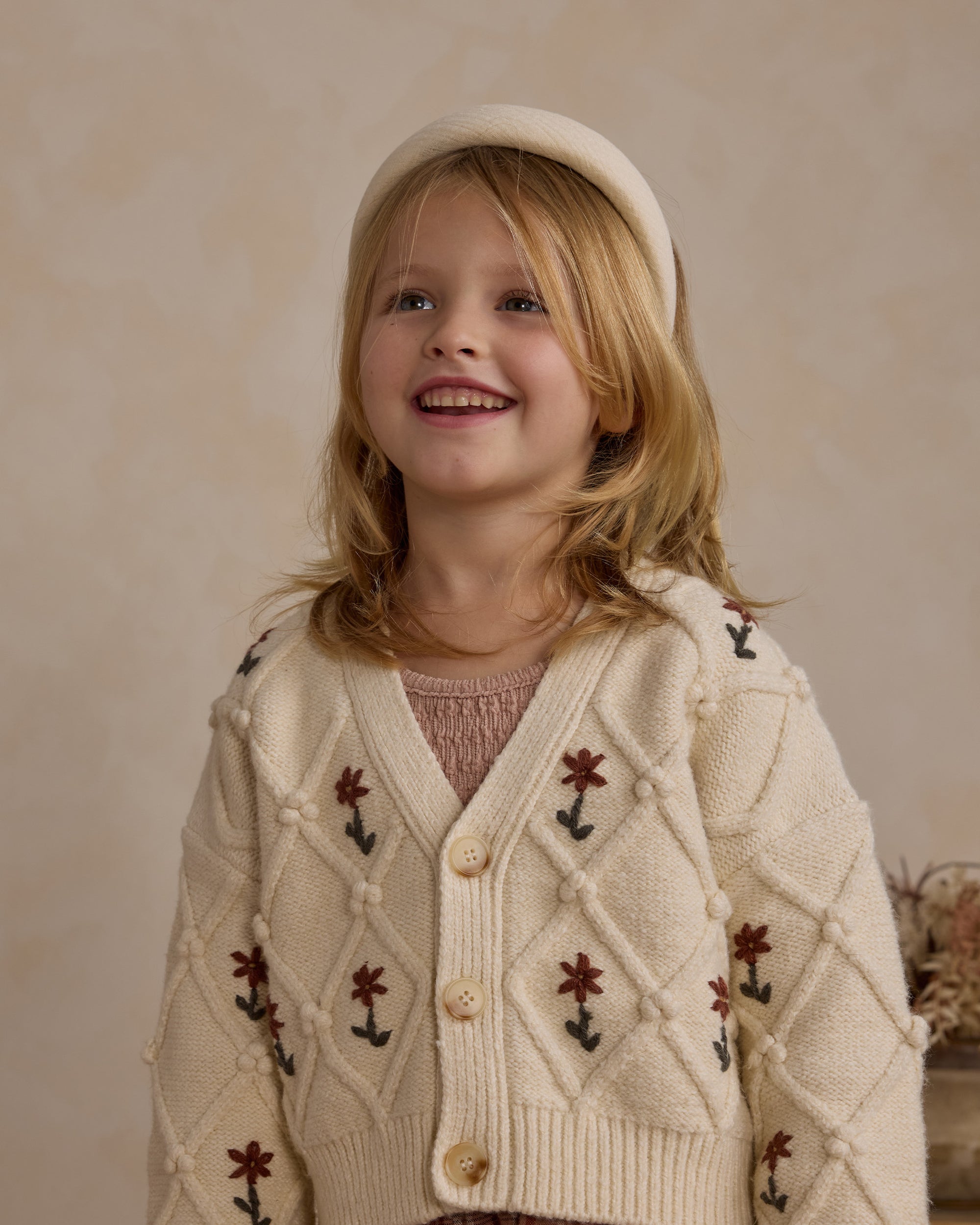 Boxy Cardigan | Winter Floral Embroidery