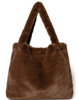 Faux Fur Mom Bag | Brown