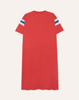 Bicolor Bands Red Dress