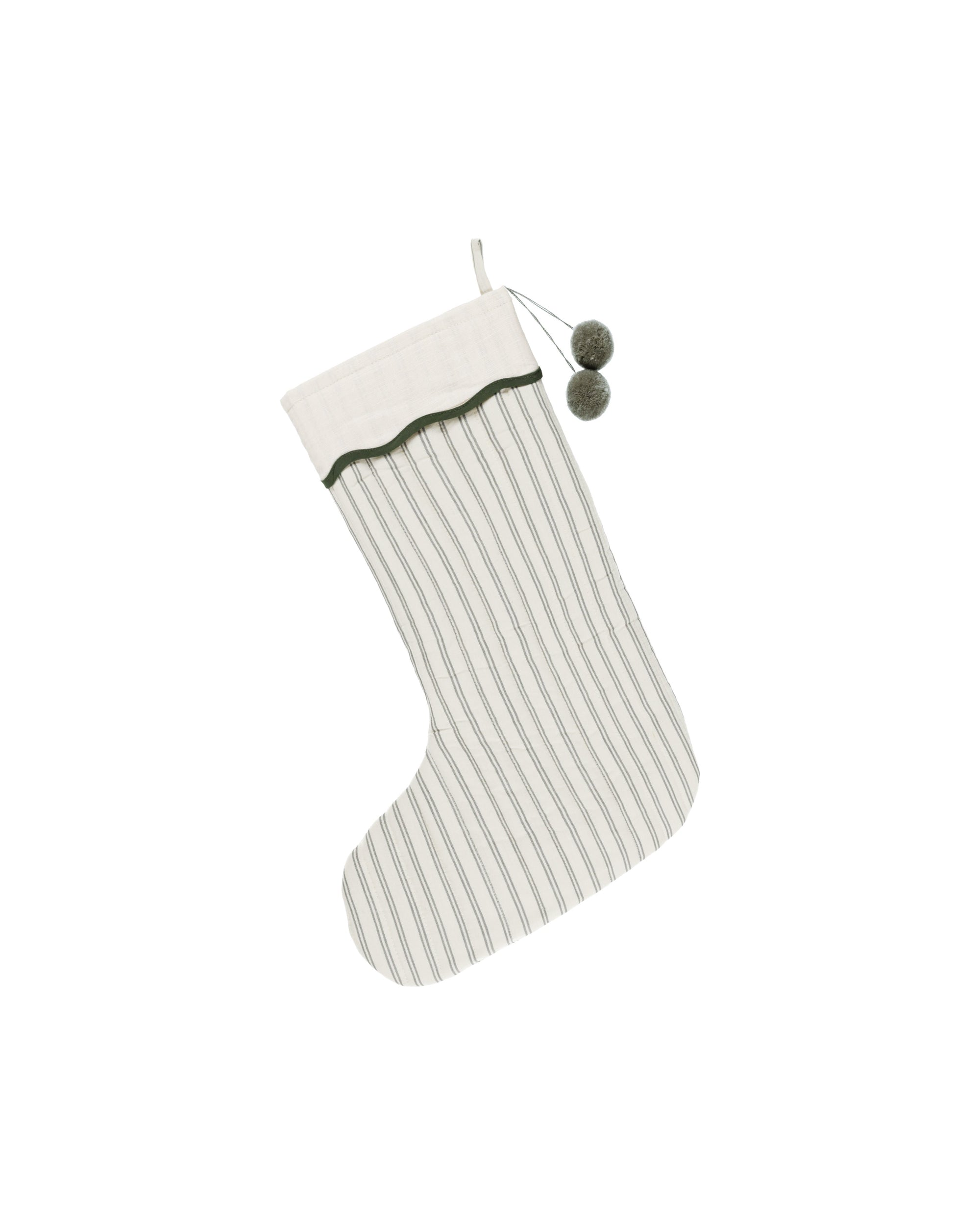 Christmas Stocking | Forest Pinstripe