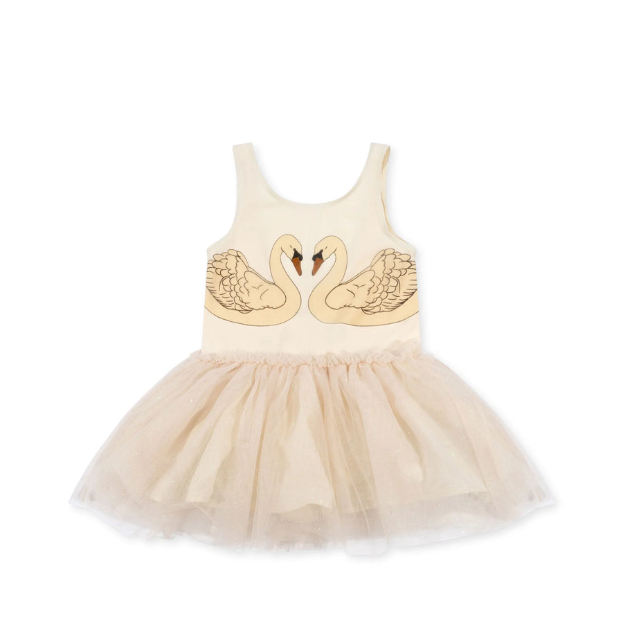 Fairy ballerina strap dress - buttercream glitter