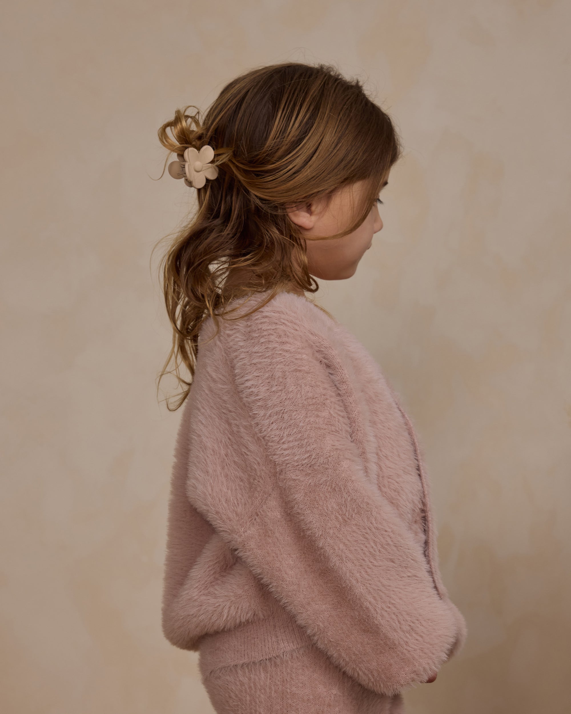 Fuzzy Cardigan | Blush