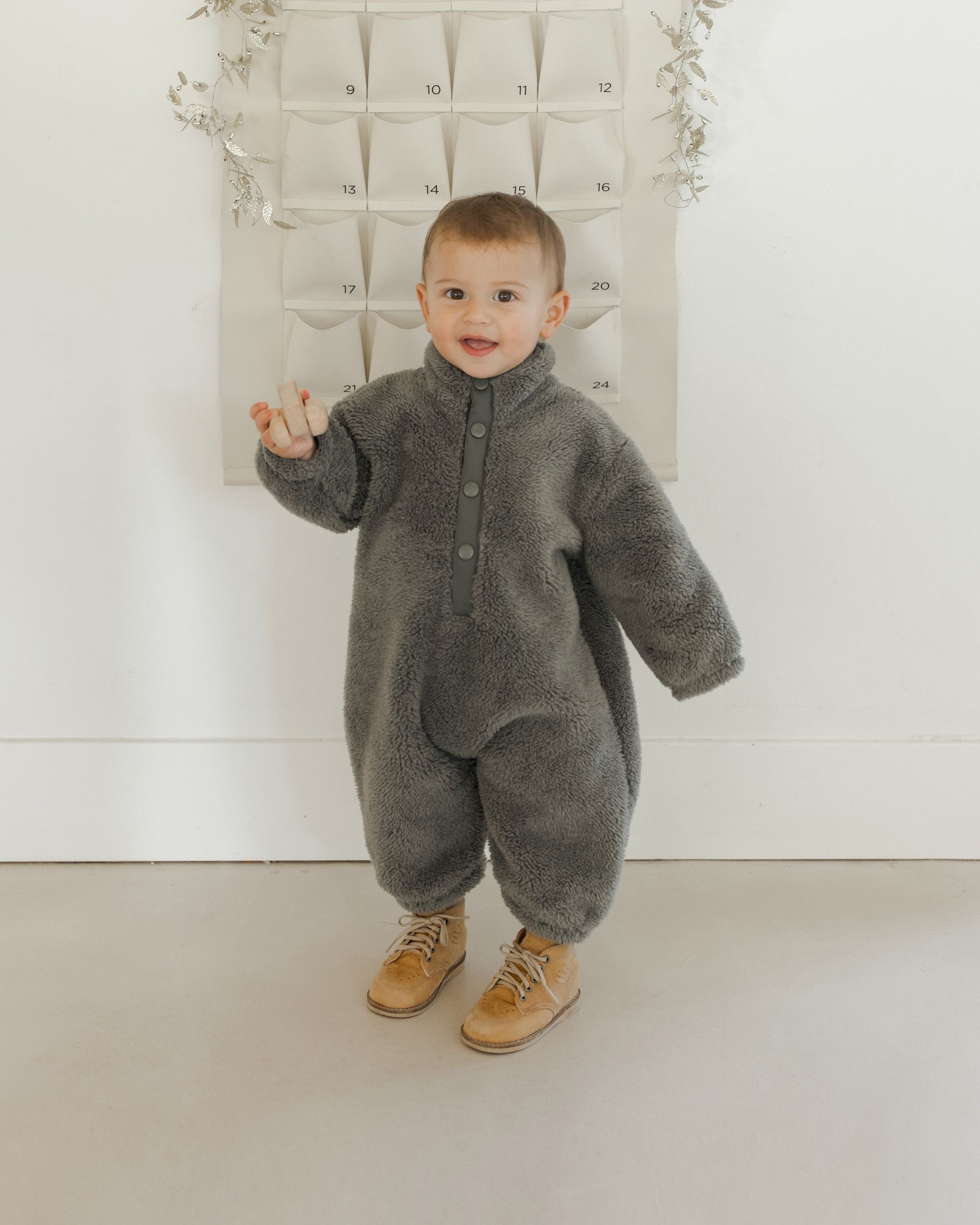 Fuzzy Winter Jumpsuit | Forest