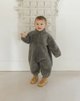 Fuzzy Winter Jumpsuit | Forest