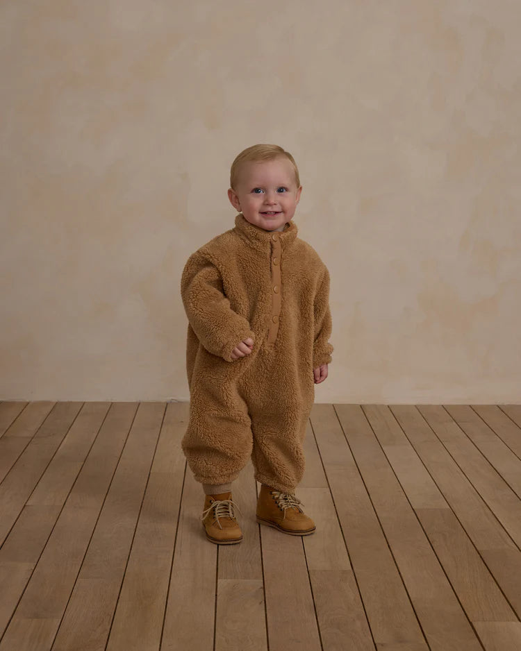 Fuzzy Winter Jumpsuit | Gold