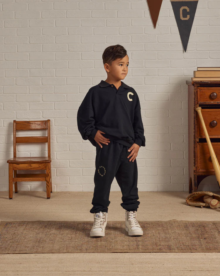 Collared Sweatshirt || Black
