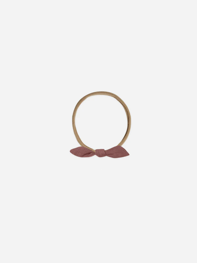 Little Knot Headband || Plum (Beige Band)
