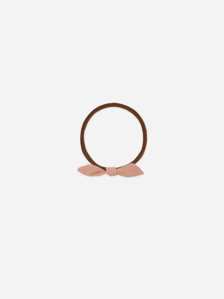 Little Knot Headband || Rose (Brown Band)