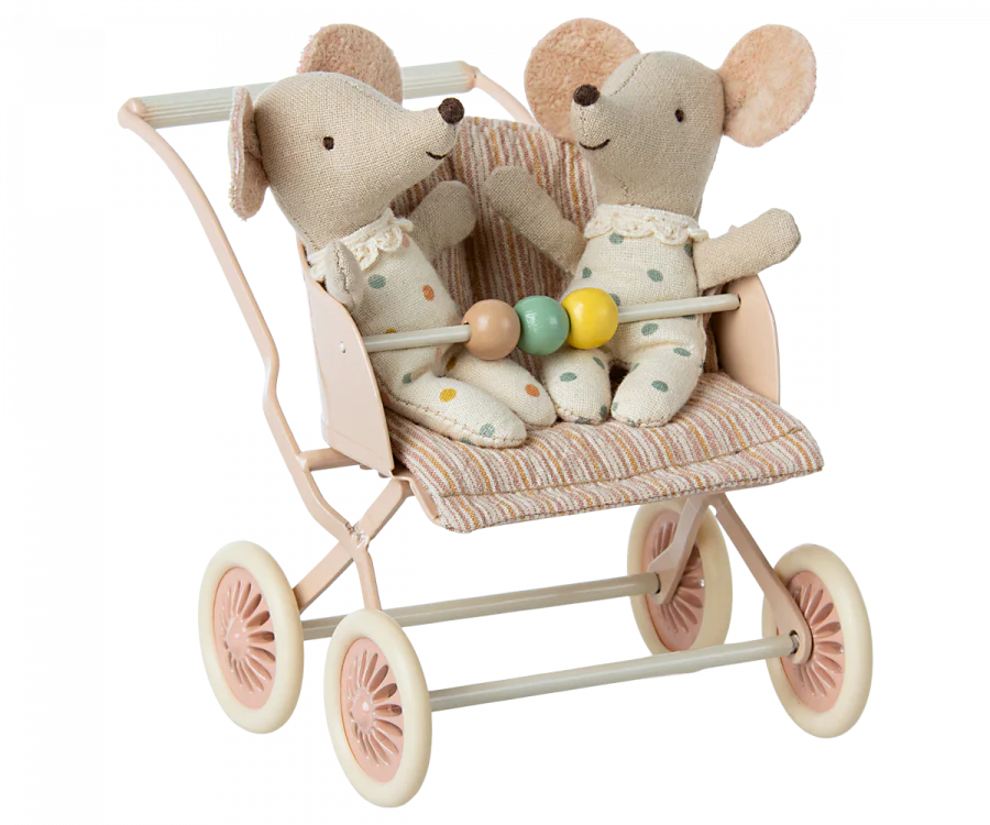 Stroller for baby mice - Rose