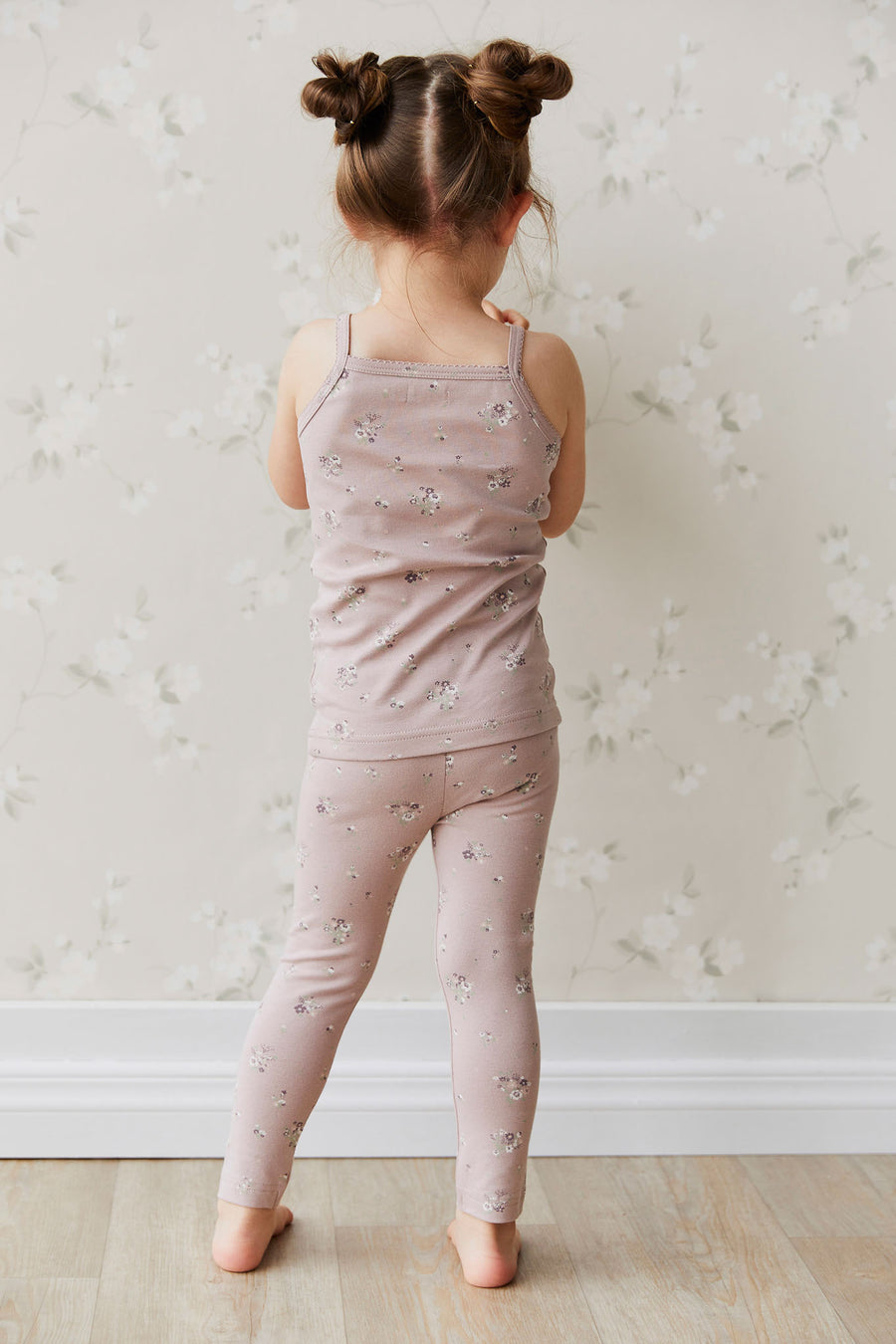Organic Cotton Legging | Lauren Floral Fawn