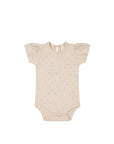 Organic Cotton Cap Sleeve Bodysuit | Elenore Pink Tint