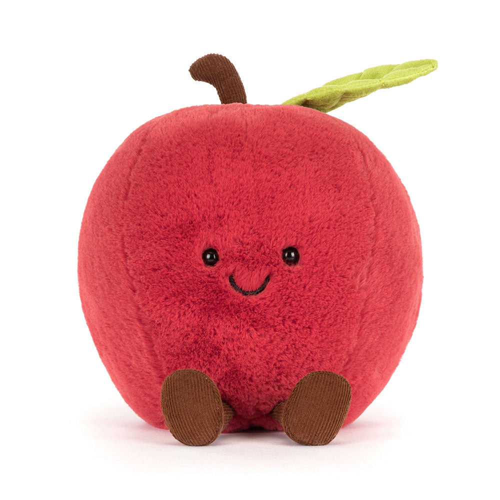 Plush toy red apple with a smiling face, Jellycat