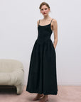 Womens Lippia Dress | Midnight Black