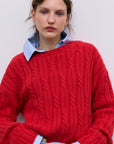 Womens Bluebell Jumper | Tulip Red